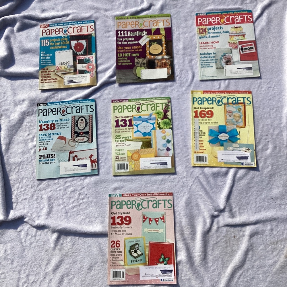7 PAPER CRAFT Scrapbook Crafting Card Making Magazines